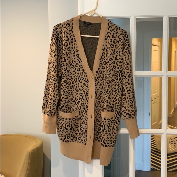 j crew leopard cardigan